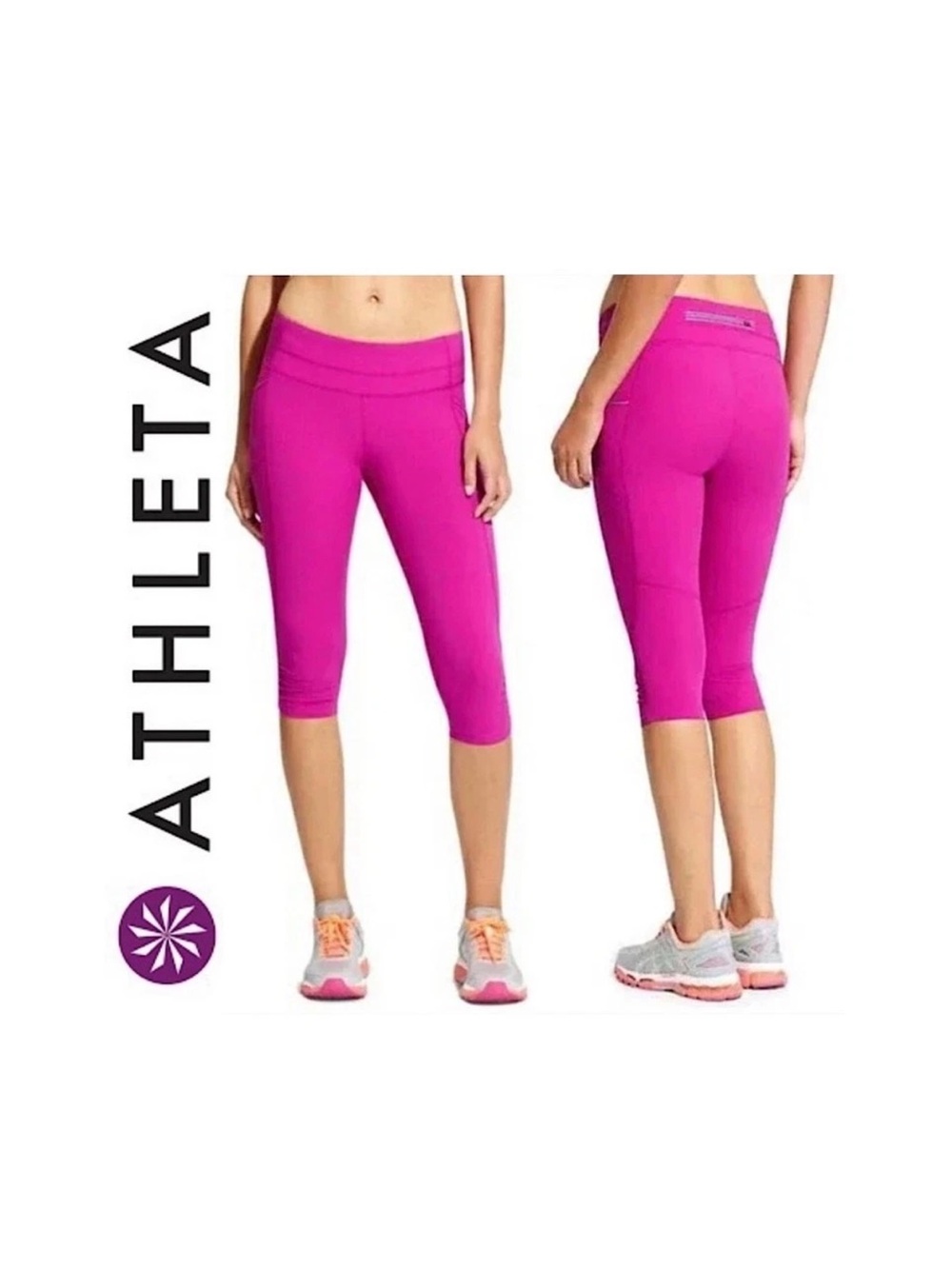 Athleta Dobby Be Free Knickers in Pink size Medium EUC